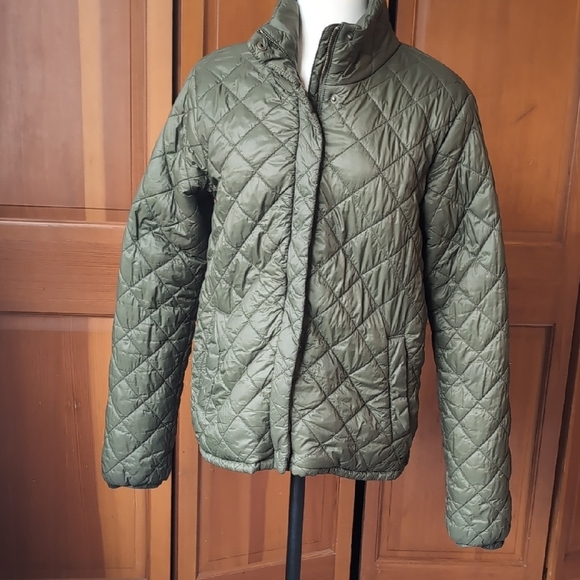 Olive Quilted Women's Jacket - Picture 2 of 7
